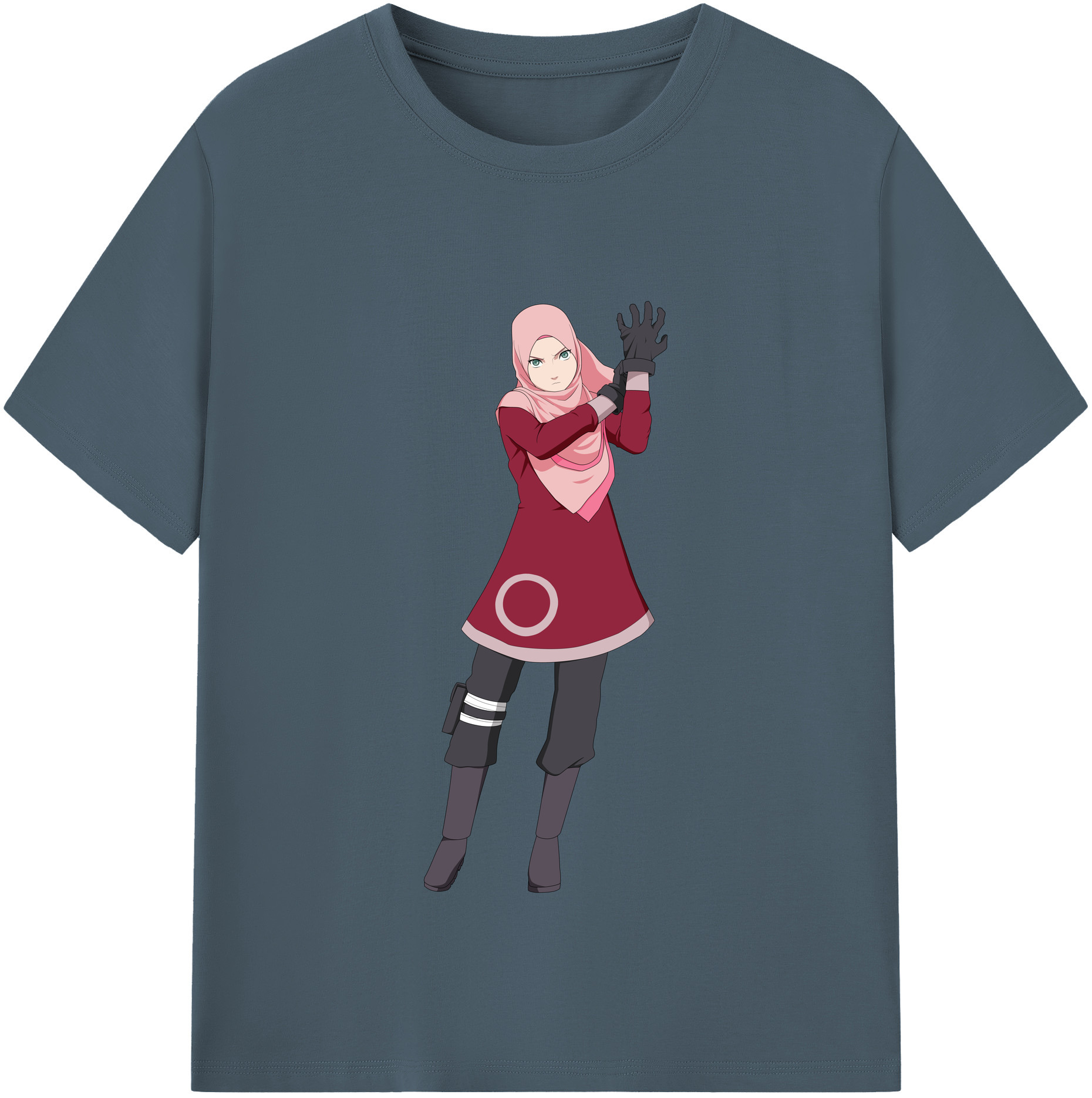 （画像用） NARUTO -ナルト- 春野サクラ Haruno Sakura 綿100％半袖Tシャツ（フロントプリント）